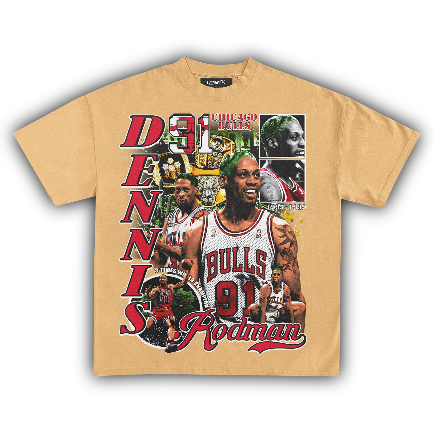 DENNIS RODMAN 3X CHAMPION TEE