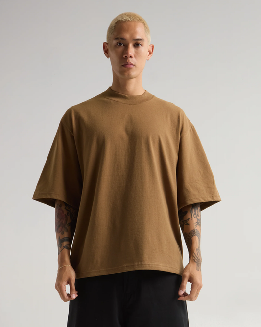 7.5 OZ HEAVYWEIGHT OVERSIZED BAGGY TEE (Caramel Latte)