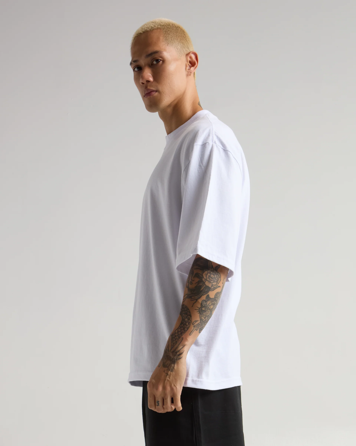 7.5 OZ HEAVYWEIGHT OVERSIZED BAGGY TEE (White)