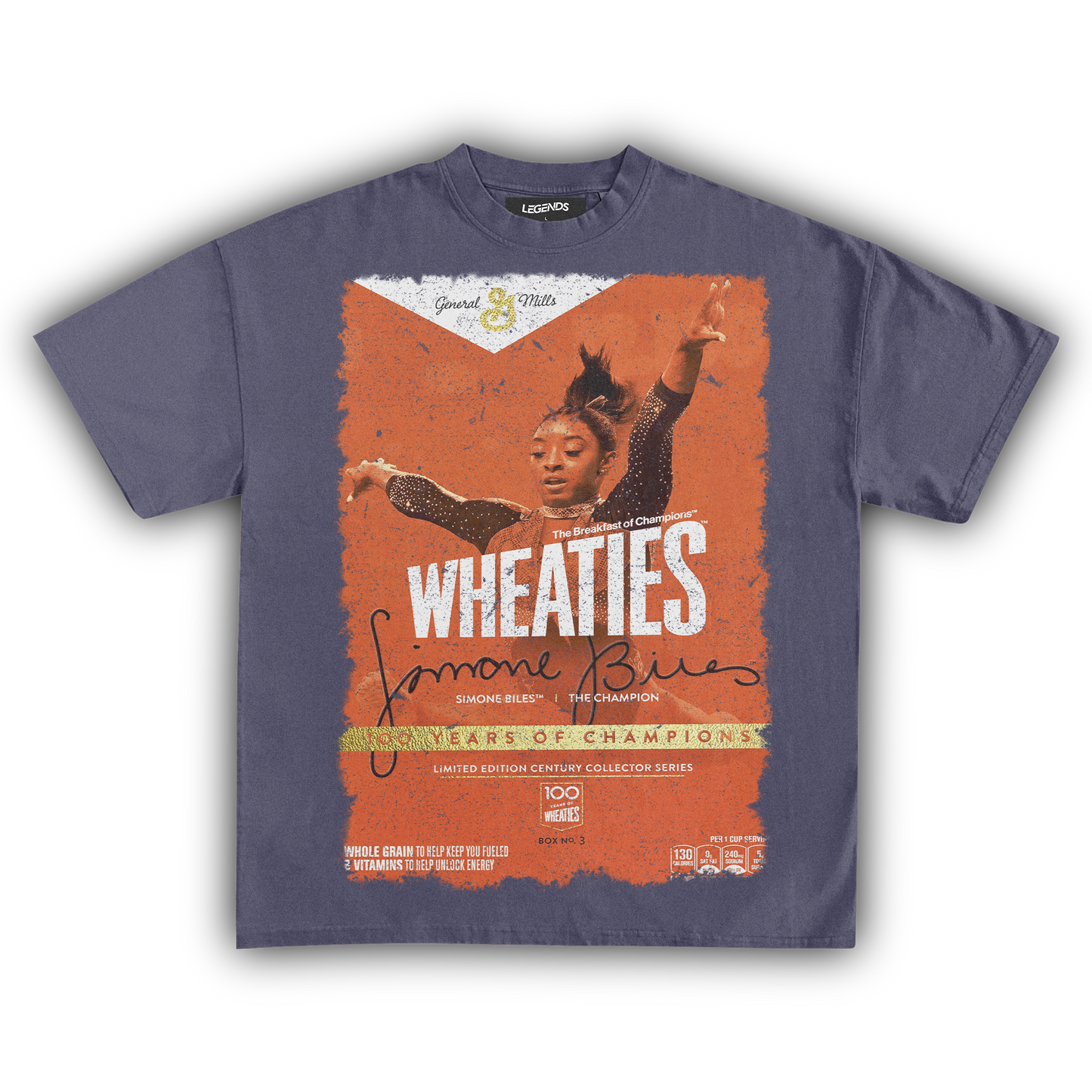 WHEATIES SIMONE BILES GOLD BOX VINTAGE TEE