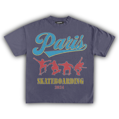 '24 PARIS SKATEBOARDING VINTAGE TEE