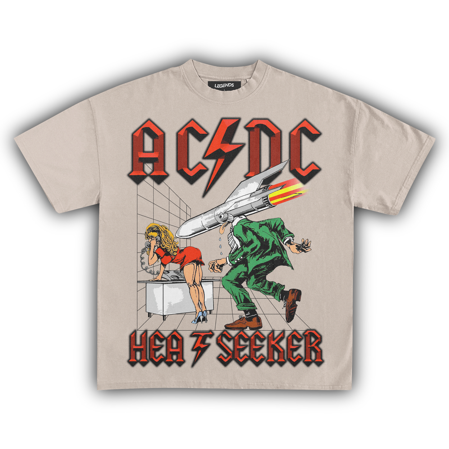 AC/DC HEAT SEEKER TEE