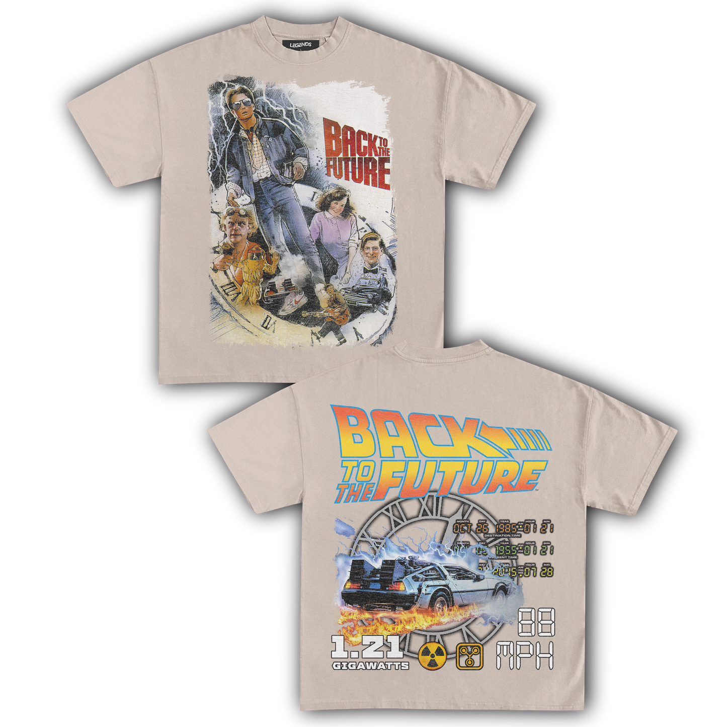 BACK TO THE FUTURE TIME TRAVELER TEE (Double Sided)