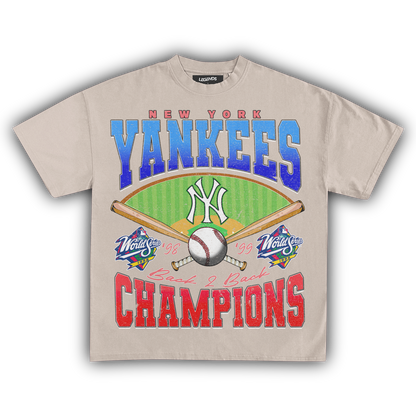 YANKEES BACK 2 BACK CHAMPIONS TEE