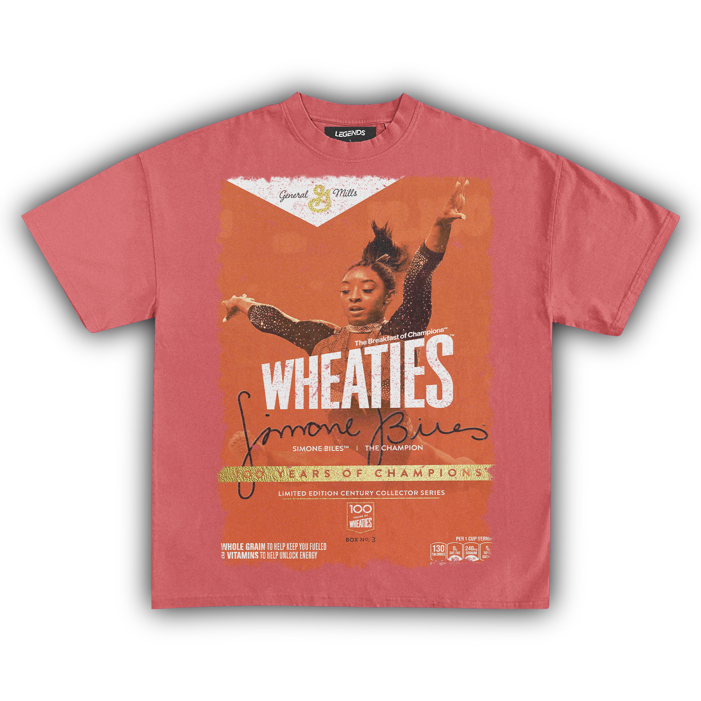 WHEATIES SIMONE BILES GOLD BOX VINTAGE TEE