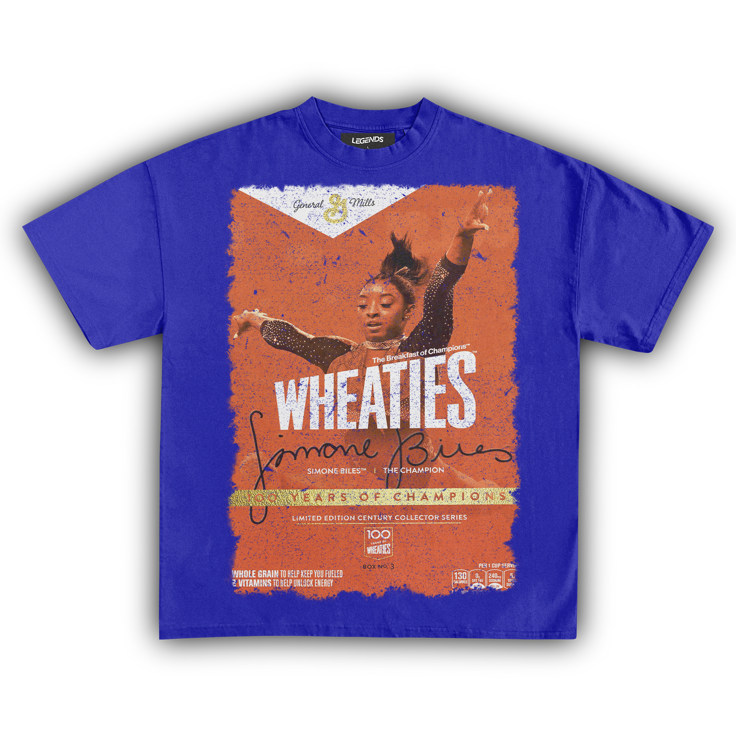 WHEATIES SIMONE BILES GOLD BOX VINTAGE TEE