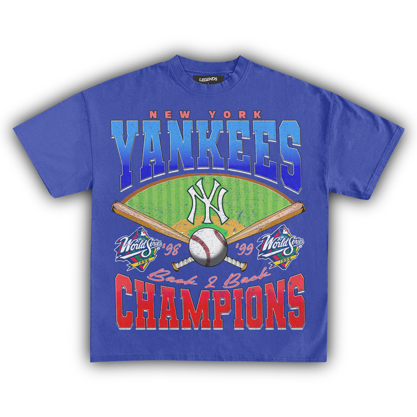 YANKEES BACK 2 BACK CHAMPIONS TEE