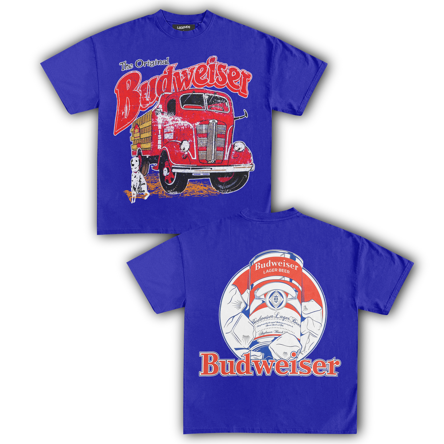 BUDWEISER FIRE TRUCK VINTAGE TEE (Double Sided)
