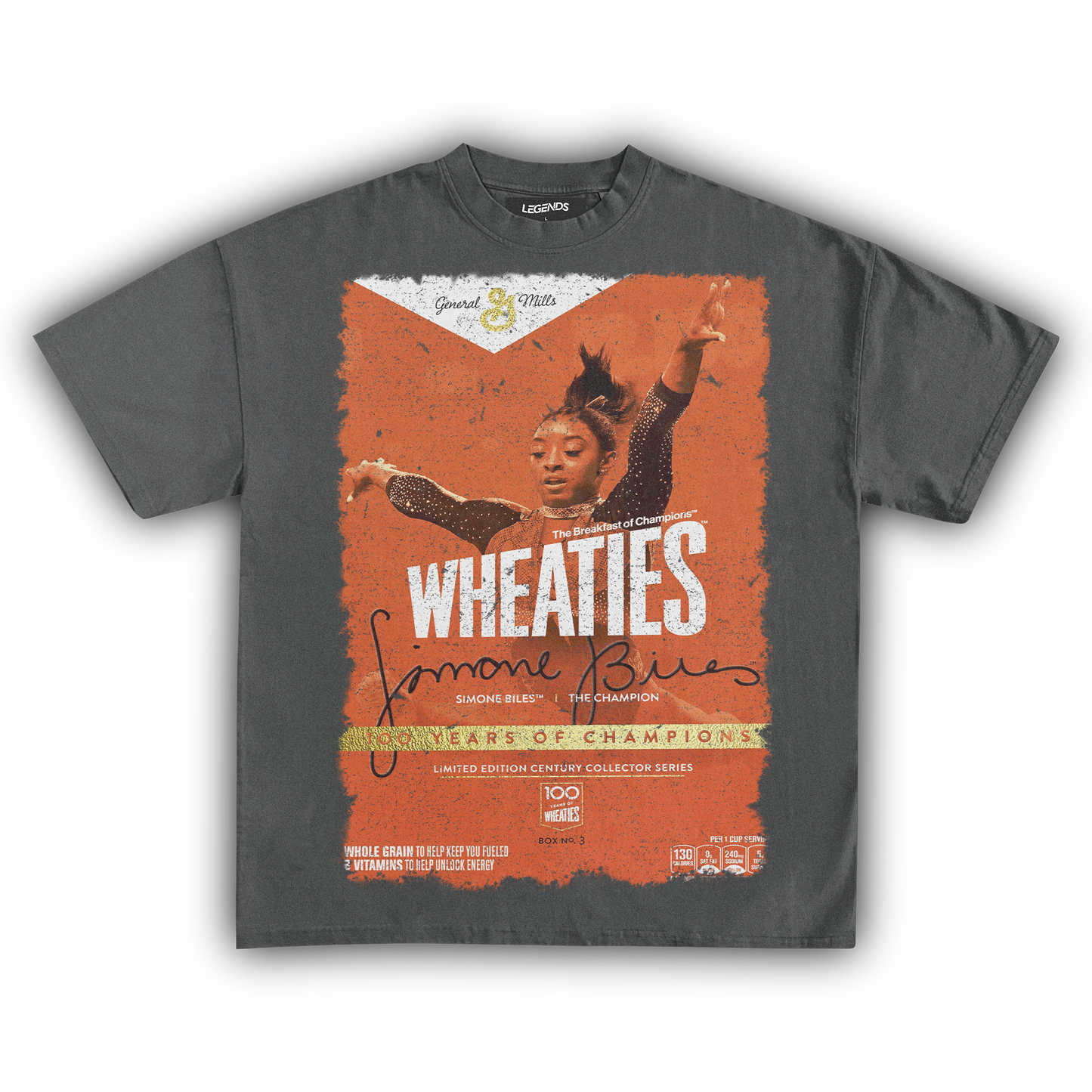 WHEATIES SIMONE BILES GOLD BOX VINTAGE TEE