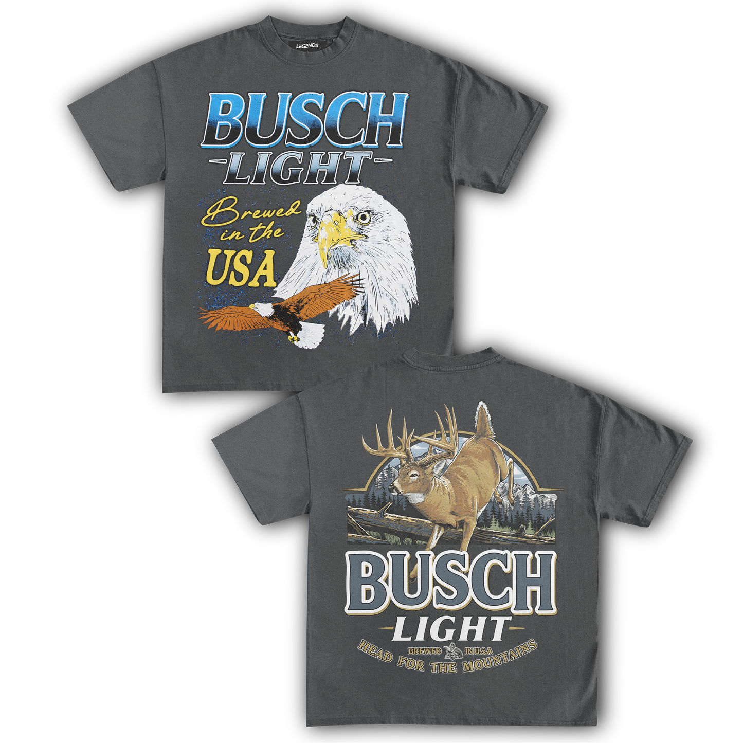 BUSCH LIGHT BREWED IN THE USA TEE (Double Sided)