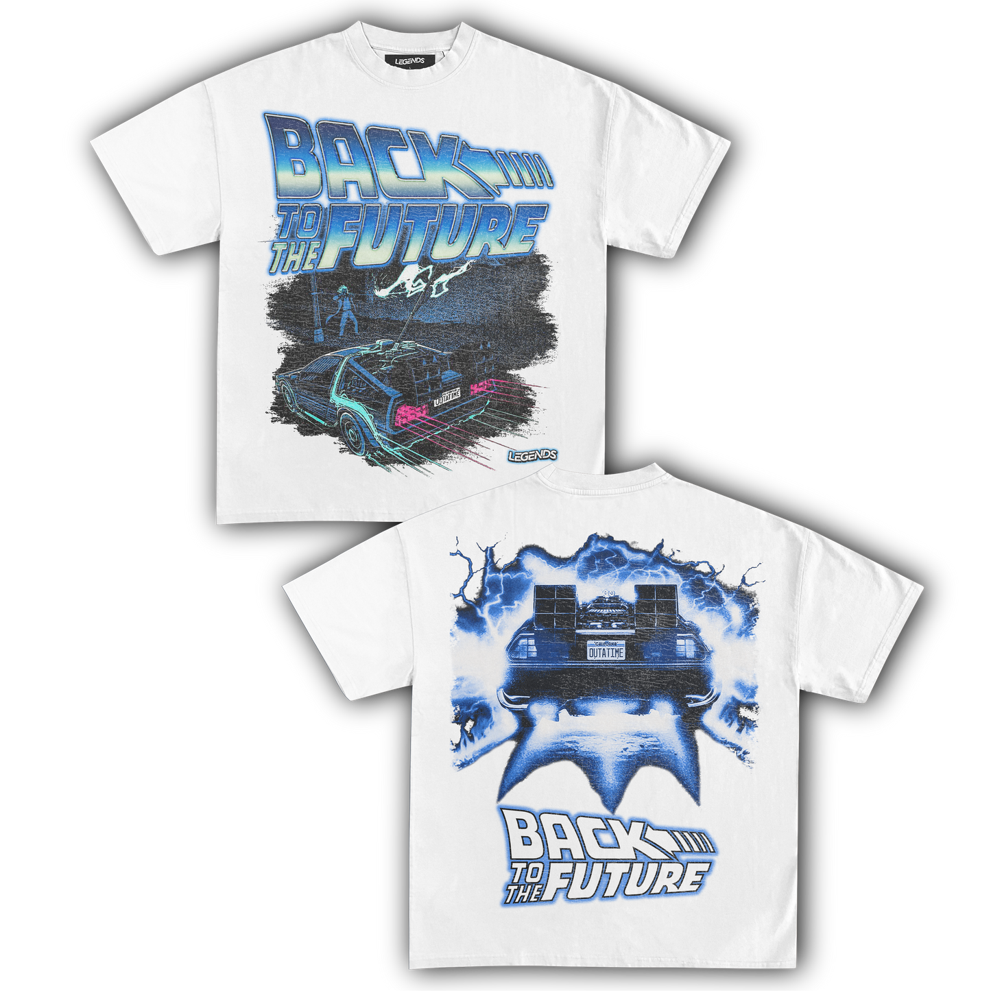 BACK TO THE FUTURE OUTATIME RETRO TEE (Double Sided)