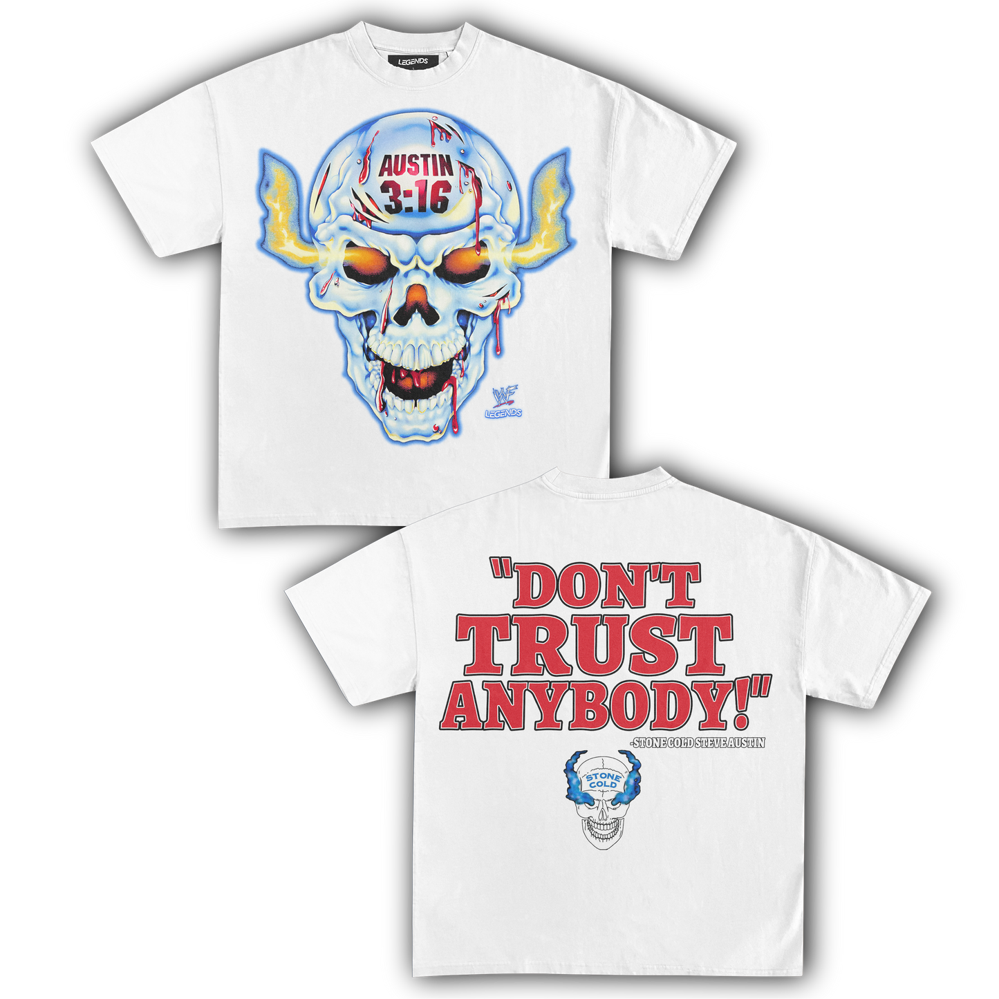 AUSTIN 3:16 BROKEN SKULL TEE (Double Sided)