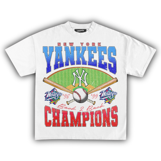 YANKEES BACK 2 BACK CHAMPIONS TEE