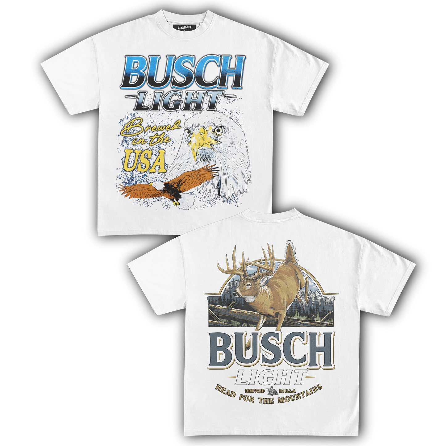BUSCH LIGHT BREWED IN THE USA TEE (Double Sided)